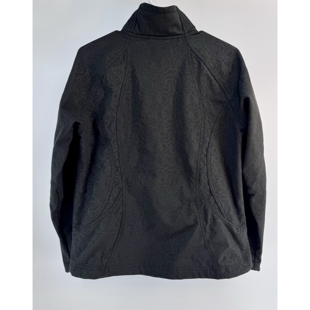 EUC Double Diamond Women's Black Softshell Jacket S Windproof Water Resist Zip - Picture 6 of 16